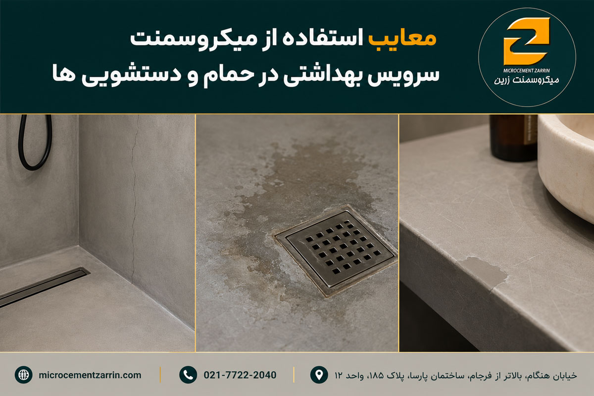 معایب استفاده از میکروسمنت سرویس بهداشتی در حمام و دستشویی ها