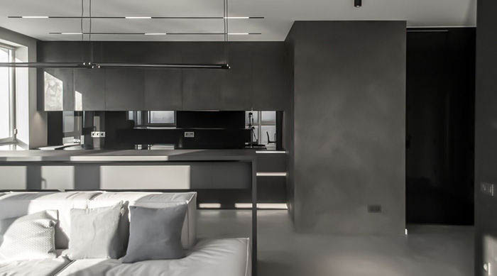 اجرای میکروسمنت در آشپزخانه مدرن